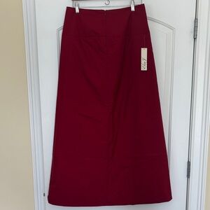 Eliza J Deep Red A-Line Skirt